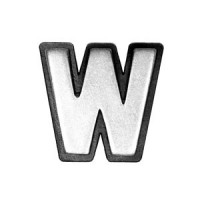 Pin Buchstabe W, Zinn
