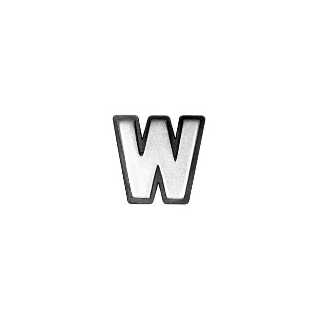 Pin Buchstabe W, Zinn