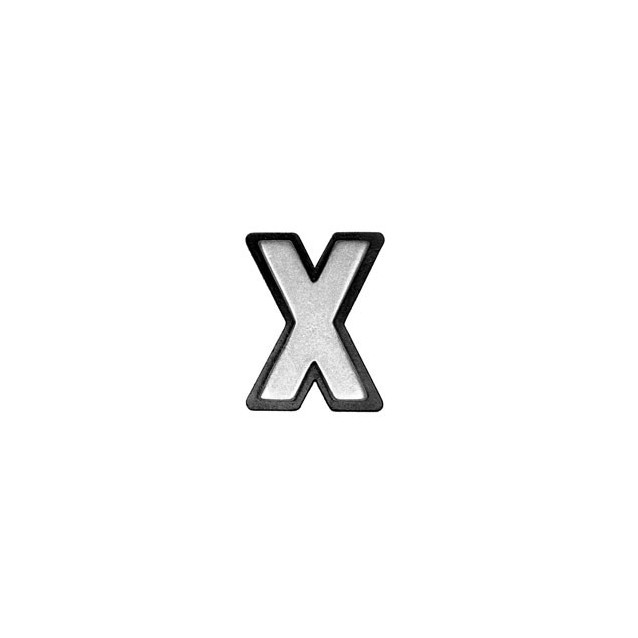 Pin Buchstabe X, Zinn