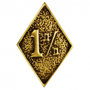 "1%" Pins Biker Plaqué or Vissable - custom