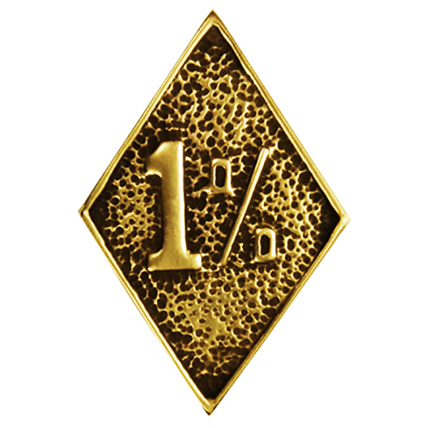 "1%" Pins Biker Plaqué or Vissable - custom