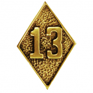 "13" Pins Biker Plaqué Or Vissable - moto
