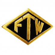 "FTW" Pins Biker Plaqué or Vissable - biker
