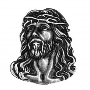 Christ with Crown of Thorns Pin, Pewter