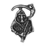 Pin’s faucheuse à la faux, étain