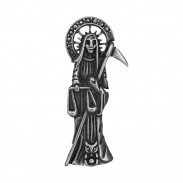 Santa Muerte Pin, Pewter
