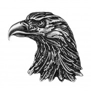 Eagle Head Pin, Pewter