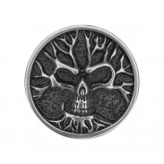 Tree of Life Skull Pin, Pewter
