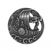 Viking Longship Pin, Pewter