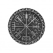 Pin’s Vegvísir boussole viking, étain