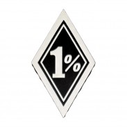 Patch losange 1 %, cuir embouti - biker