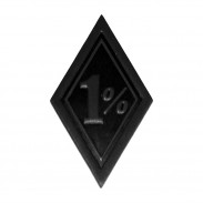 1% Diamond Patch, Embossed Leather - artisanal