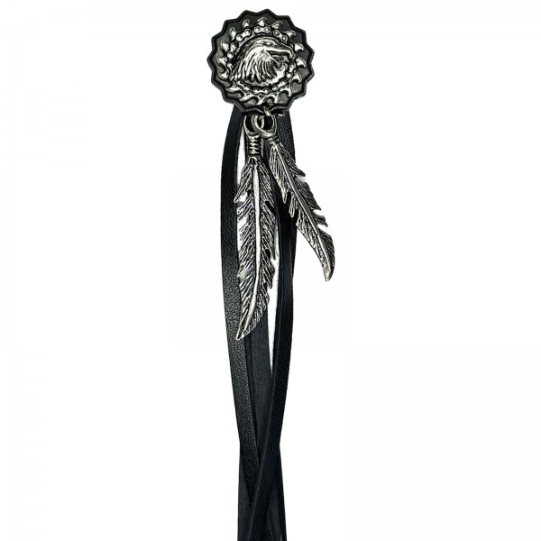 Chain Eagle – lambskin fringe with pewter feathers