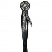 Chain Eagle – lambskin fringe with pewter feathers