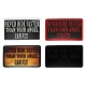 Patch Never Ride Faster en cuir embouti