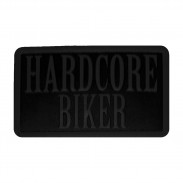 Patch Hardcore Biker aus geprägtem Leder – Schwarz