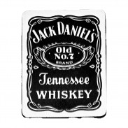 Patch Tennessee Whiskey aus geprägtem Leder – Schwarz-Weiß