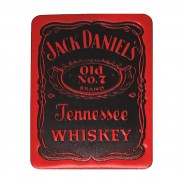 Patch Tennessee Whiskey en cuir embouti – rouge et noir