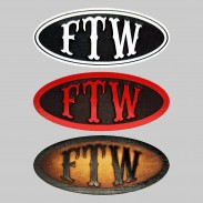 Oval FTW Embossed Leather Patch