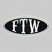 Oval FTW Embossed Leather Patch
