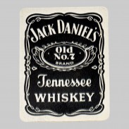 Patch Tennessee Whiskey aus geprägtem Leder – Schwarz-Weiß