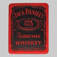 Patch Tennessee Whiskey aus geprägtem Leder – Rot-Schwarz