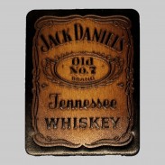 Patch Tennessee Whiskey aus geprägtem Leder – Antik-Braun