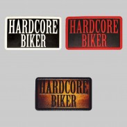 Patch Hardcore Biker en cuir embouti