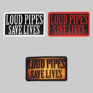 Patch Loud Pipes Save Lives en cuir embouti