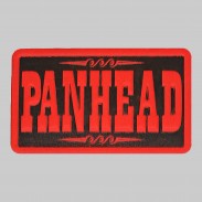 Patch Panhead en cuir embouti – rouge et noir