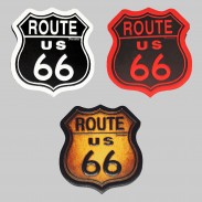 Route 66 Embossed Leather Patch