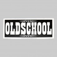 Oldschool Embossed Leather Patch – black and white