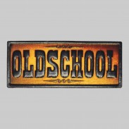 Patch Oldschool en cuir embouti – marron vieilli