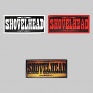 Patch Shovelhead en cuir embouti