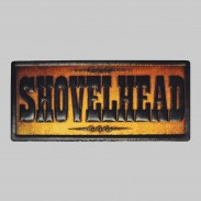 Shovelhead Embossed Leather Patch – antique brown