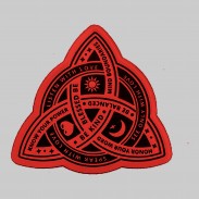 Patch Triquetra – Keltischer Knoten aus geprägtem Leder