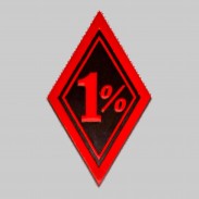 Patch losange 1 %, cuir embouti - moto