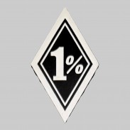 Patch losange 1 %, cuir embouti - biker