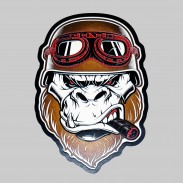 Patch Gorilla aus geprägtem Leder