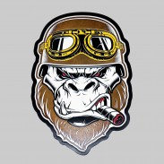 Gorilla Embossed Leather Patch