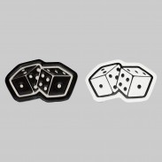 Dice Embossed Leather Patch