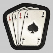 Patch Carré d’As en cuir embouti