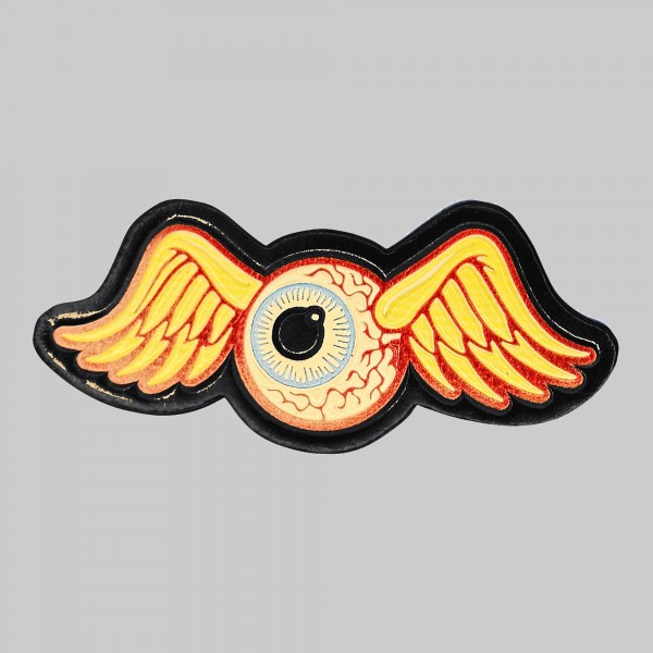 Patch Geflügeltes Auge aus geprägtem Leder