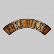 Free Biker embossed leather rocker – antique brown