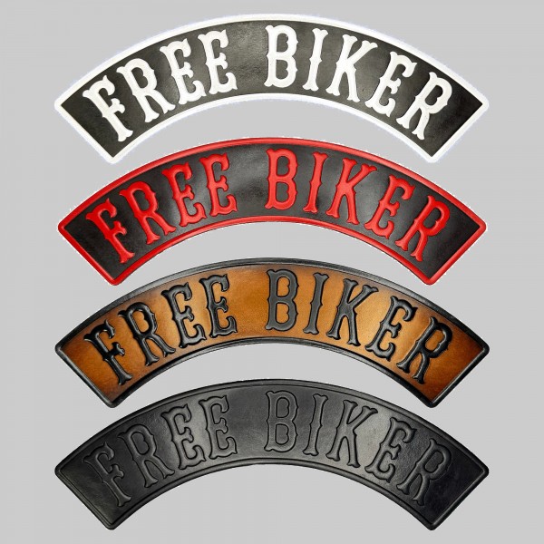 Rocker Free Biker en cuir embouti, 4 couleurs