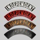 Rocker Independent aus geprägtem Leder – oben, 4 Farben