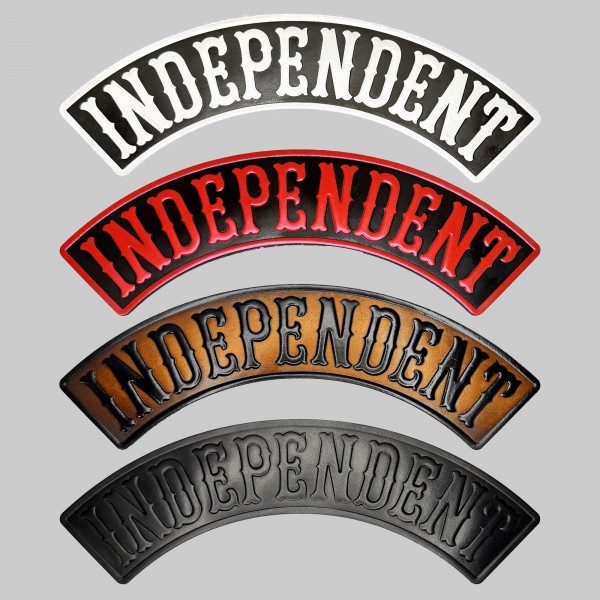 Rocker Independent aus geprägtem Leder – oben, 4 Farben