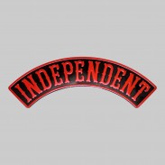 Rocker Independent aus geprägtem Leder – Rot-Schwarz