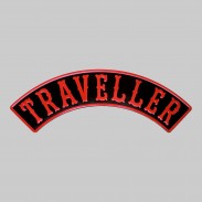 Rocker Traveller en cuir embouti – rouge et noir