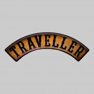 Rocker Traveller aus geprägtem Leder – Antik-Braun